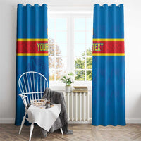 Custom DR Congo Football Window Curtain Go Les Léopards