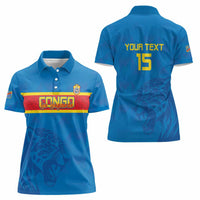 Custom DR Congo Football Women Polo Shirt Go Les Léopards