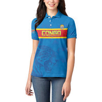 Custom DR Congo Football Women Polo Shirt Go Les Léopards