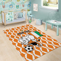 Custom Ivory Coast Football Area Rug Go Champions