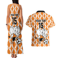 Custom Ivory Coast Football Couples Matching Tank Maxi Dress and Hawaiian Shirt Go Champions