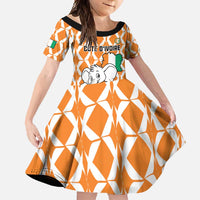 Custom Ivory Coast Football Family Matching Mermaid Dress and Hawaiian Shirt Go Champions