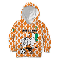 Custom Ivory Coast Football Kid Hoodie Go Champions