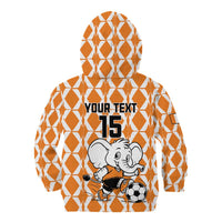 Custom Ivory Coast Football Kid Hoodie Go Champions
