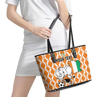 Custom Ivory Coast Football Leather Tote Bag Go Champions
