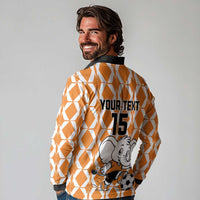 Custom Ivory Coast Football Long Sleeve Polo Shirt Go Champions