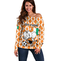 Custom Ivory Coast Football Off Shoulder Sweater Go Champions