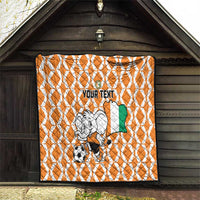 Custom Ivory Coast Football Quilt Go Champions
