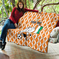 Custom Ivory Coast Football Quilt Go Champions