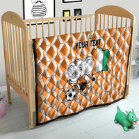 Custom Ivory Coast Football Quilt Go Champions