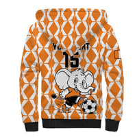 Custom Ivory Coast Football Sherpa Hoodie Go Champions