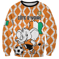 Custom Ivory Coast Football Sweatshirt Go Champions