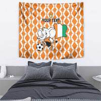 Custom Ivory Coast Football Tapestry Go Champions