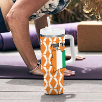 Custom Ivory Coast Football Tumbler With Handle Go Champions