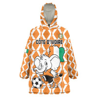 Custom Ivory Coast Football Wearable Blanket Hoodie Go Champions