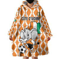 Custom Ivory Coast Football Wearable Blanket Hoodie Go Champions