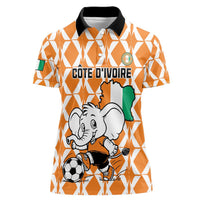 Custom Ivory Coast Football Women Polo Shirt Go Champions
