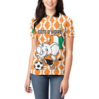 Custom Ivory Coast Football Women Polo Shirt Go Champions
