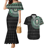 Nigeria Couples Matching Mermaid Dress and Hawaiian Shirt African Tribal Pattern