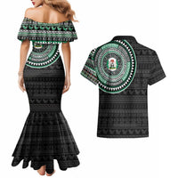 Nigeria Couples Matching Mermaid Dress and Hawaiian Shirt African Tribal Pattern