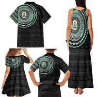 Nigeria Family Matching Tank Maxi Dress and Hawaiian Shirt African Tribal Pattern