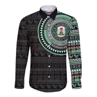 Nigeria Long Sleeve Button Shirt African Tribal Pattern