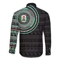 Nigeria Long Sleeve Button Shirt African Tribal Pattern