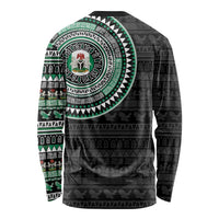 Nigeria Long Sleeve Shirt African Tribal Pattern