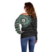 Nigeria Off Shoulder Sweater African Tribal Pattern