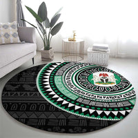 Nigeria Round Carpet African Tribal Pattern