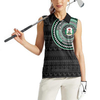Nigeria Women Sleeveless Polo Shirt African Tribal Pattern