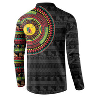 Cameroon Button Sweatshirt African Tribal Pattern
