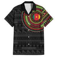 Cameroon Family Matching Off The Shoulder Long Sleeve Dress and Hawaiian Shirt African Tribal Pattern
