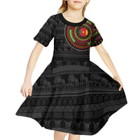 Cameroon Kid Short Sleeve Dress African Tribal Pattern
