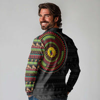 Cameroon Long Sleeve Polo Shirt African Tribal Pattern