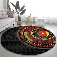 Cameroon Round Carpet African Tribal Pattern