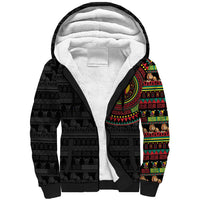 Cameroon Sherpa Hoodie African Tribal Pattern