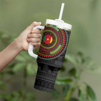 Cameroon Tumbler With Handle African Tribal Pattern