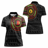 Cameroon Women Polo Shirt African Tribal Pattern