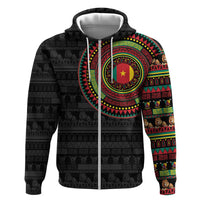 Cameroon Zip Hoodie African Tribal Pattern