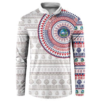 Liberia Button Sweatshirt African Tribal Pattern