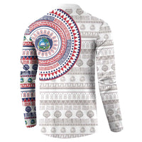 Liberia Button Sweatshirt African Tribal Pattern