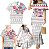 Liberia Family Matching Mermaid Dress and Hawaiian Shirt African Tribal Pattern