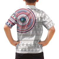 Liberia Family Matching Short Sleeve Bodycon Dress and Hawaiian Shirt African Tribal Pattern