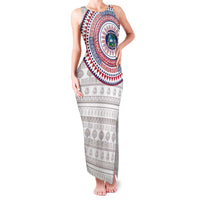 Liberia Family Matching Tank Maxi Dress and Hawaiian Shirt African Tribal Pattern