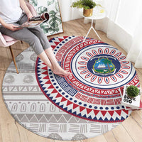 Liberia Round Carpet African Tribal Pattern
