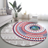 Liberia Round Carpet African Tribal Pattern