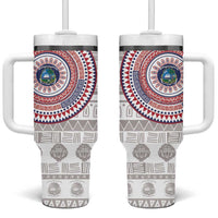 Liberia Tumbler With Handle African Tribal Pattern