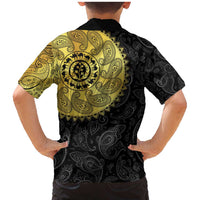 Eritrea Family Matching Mermaid Dress and Hawaiian Shirt African Tribal Mix Paisley Pattern