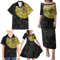Eritrea Family Matching Puletasi and Hawaiian Shirt African Tribal Mix Paisley Pattern